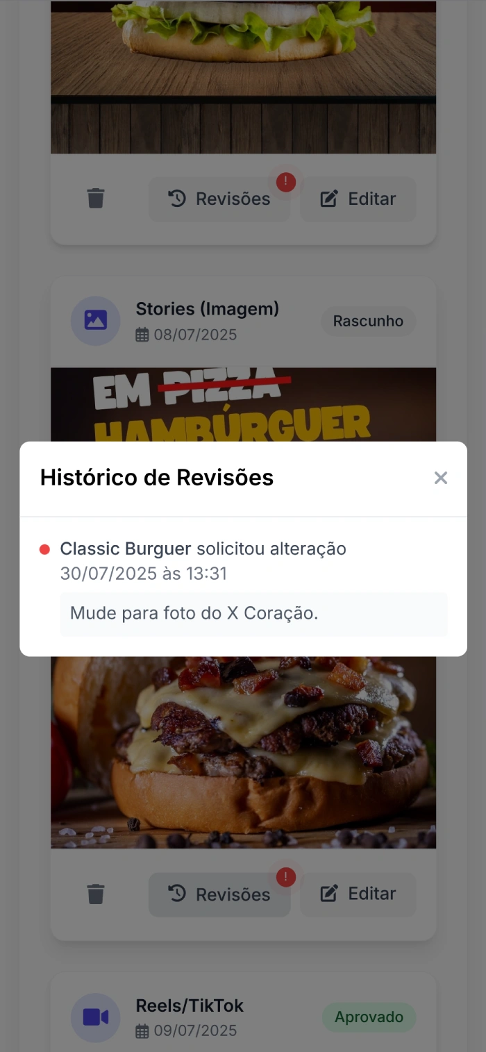 Histórico de revisões